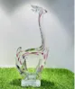 Hand-blown amber glass deer statue 2.webp