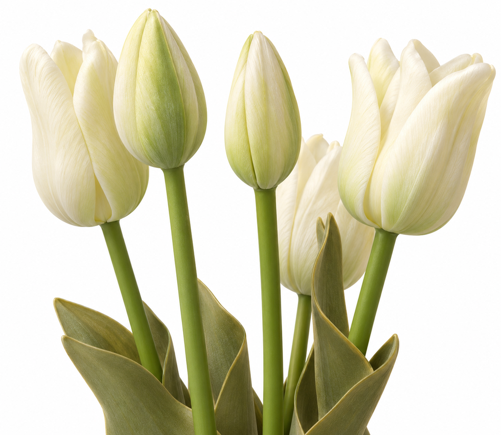 Creamy White Tulip Bouquet on White.png