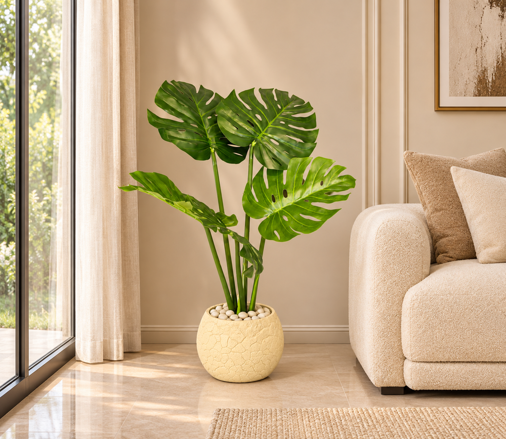 Crackled Ivory Pot with Lush Monstera.png