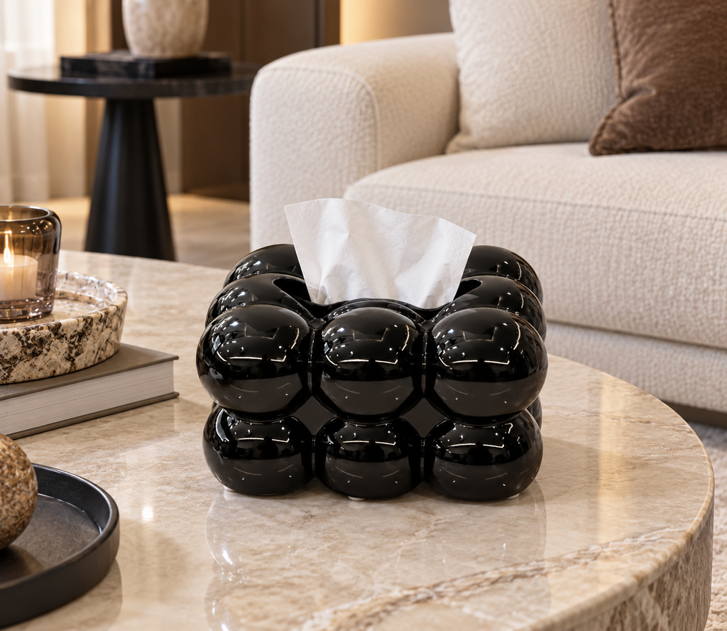 Glossy Bubble Tissue Box in a Luxe Living Room(1).png