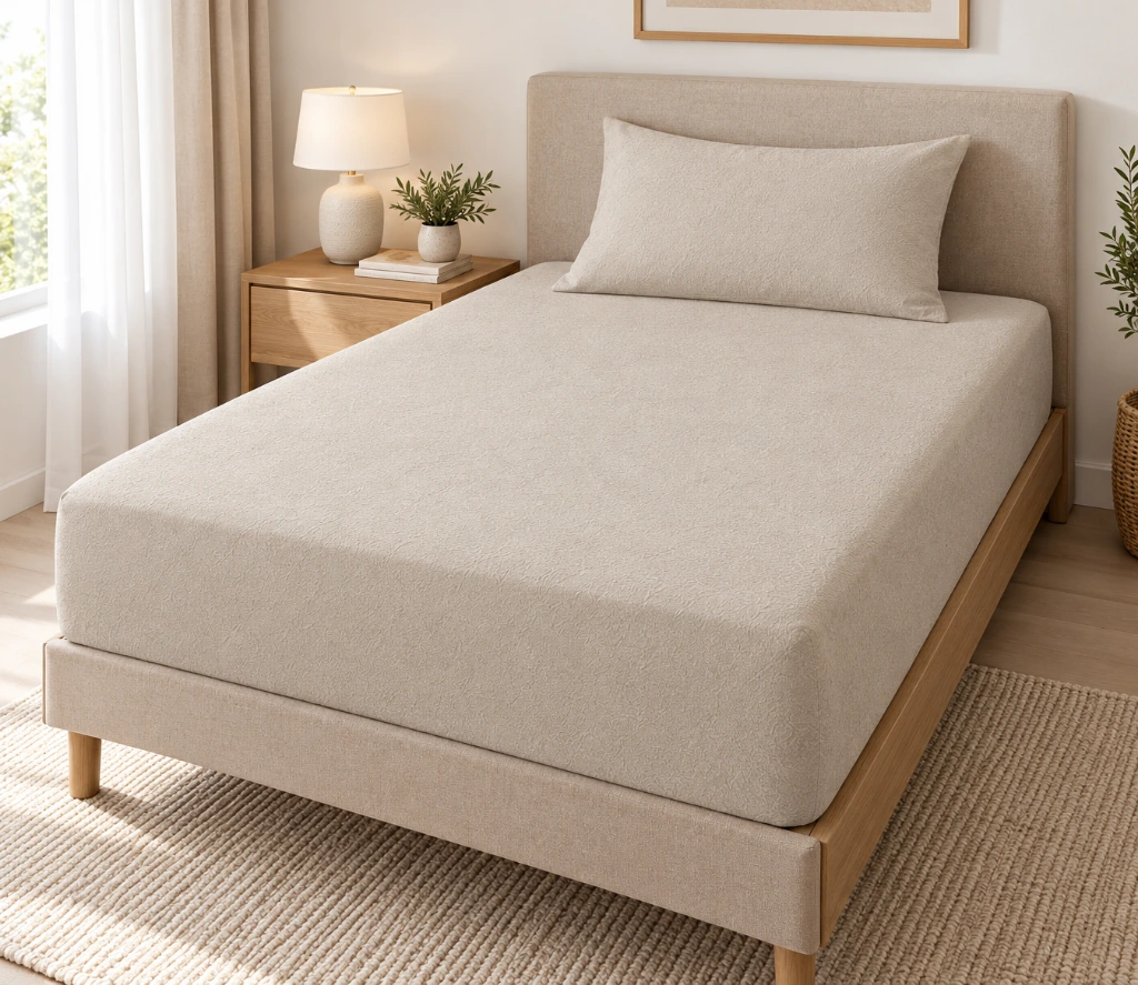 Cozy Beige Textured Bedding Retreat.webp