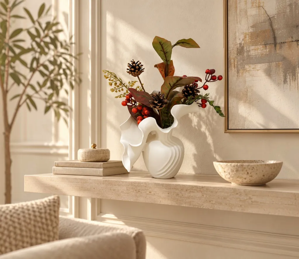 Elegant vase arrangement on a floating shelf-resized.webp