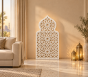 Elegant Islamic Panel in a Warm Living Room.png