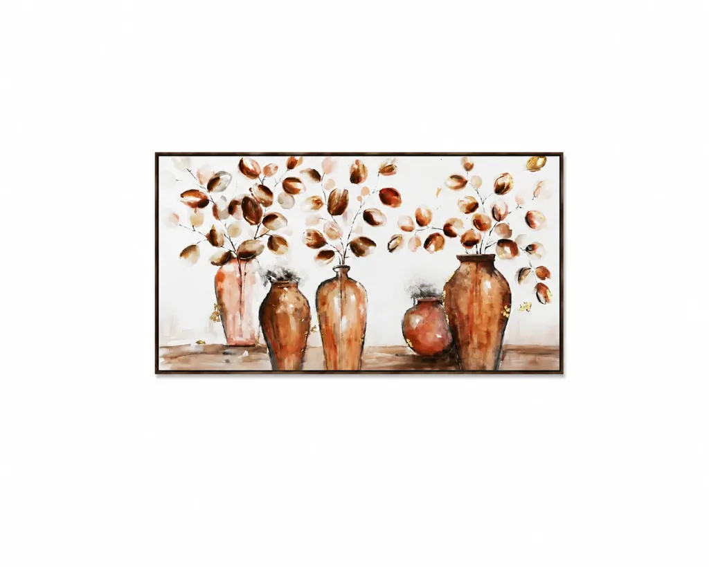 [11134W]  لوحة رسمة قوارير