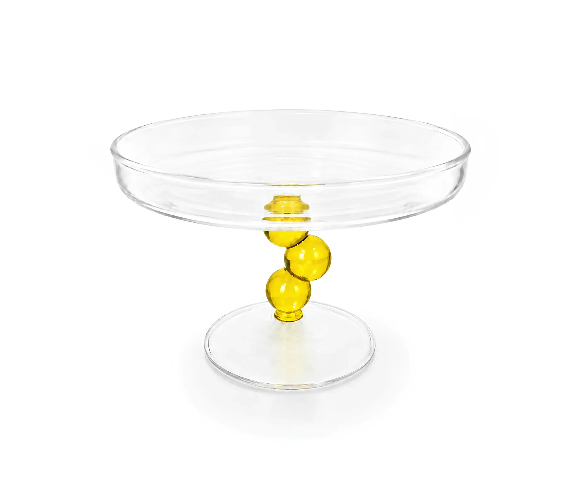 [CQP شمعدان زجاج اصفر] شمعدان زجاجي (Yellow)