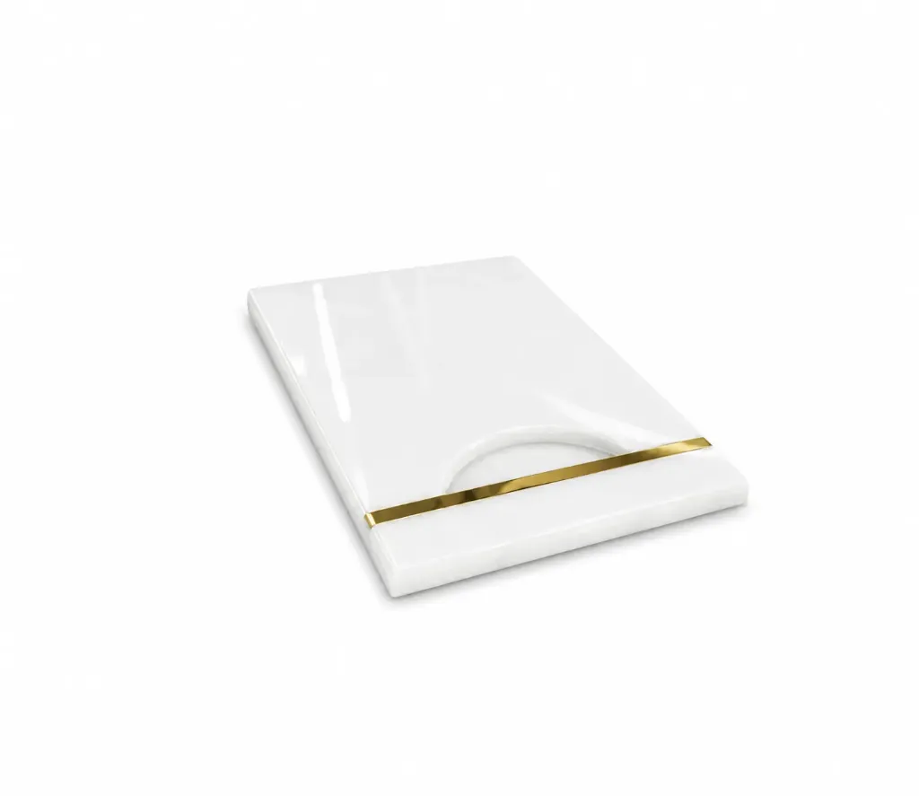 [Pure Marble Cutting Board] لوح تقديم رخام