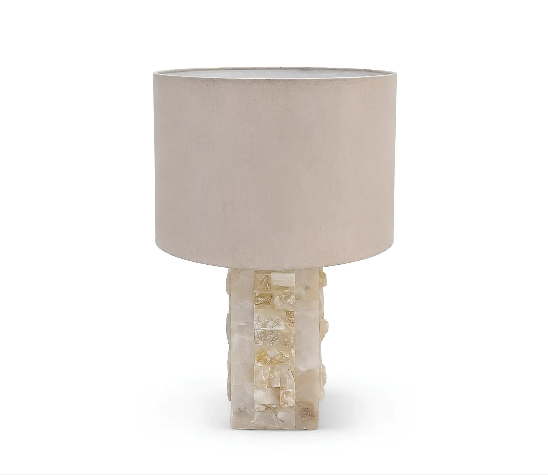 Table lamp with a marble base