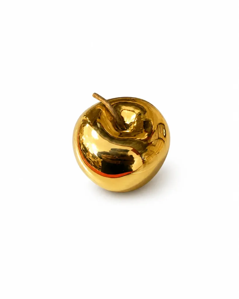 فواكة ديكور (Small, Apple, Gold)