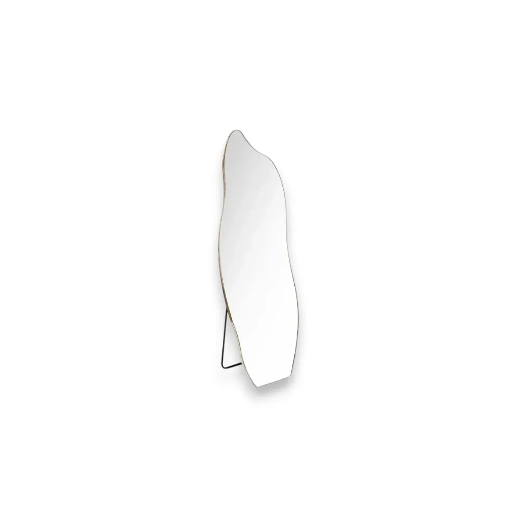 Iron and Glass Standing Mirror