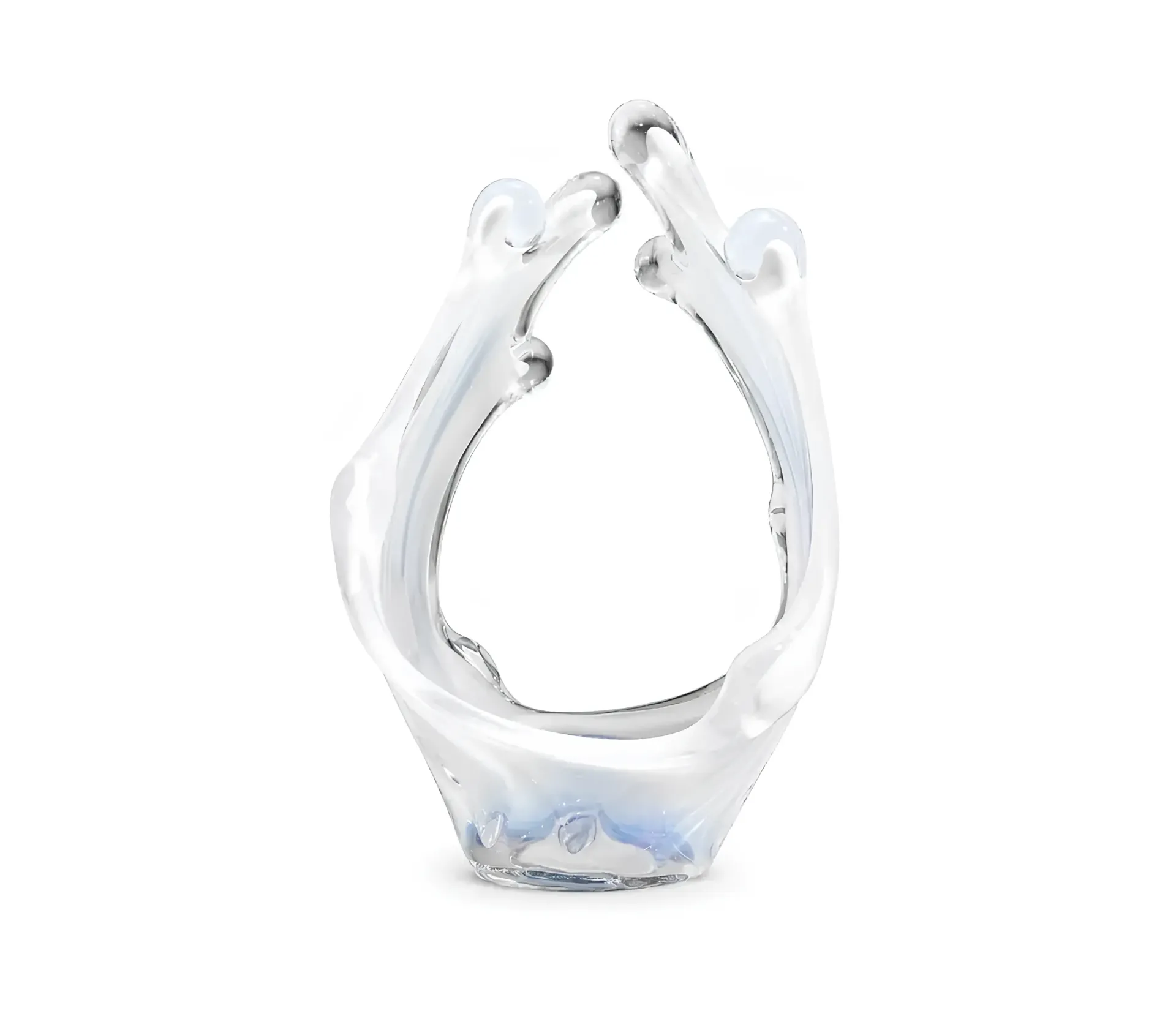 [图片小  1-1768h-l] Transparent white glass dish