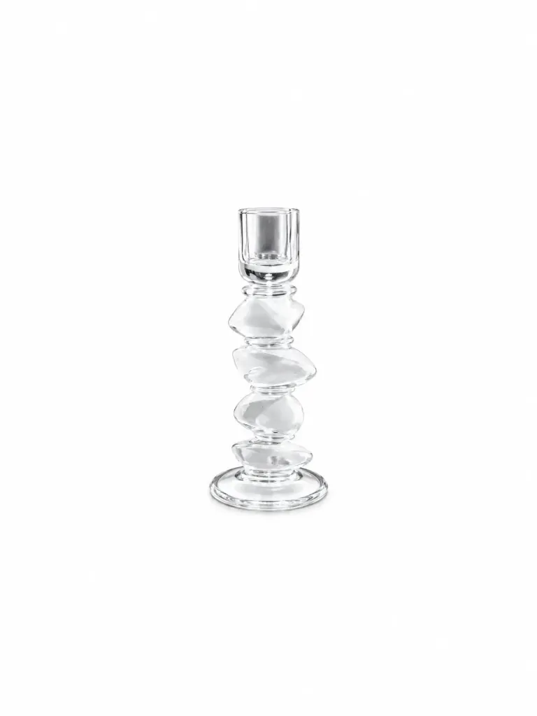 Glass Candlestick Holder