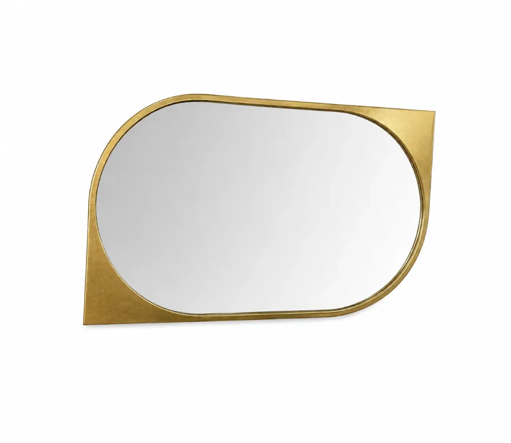 Modern Geometric Gold Mirror