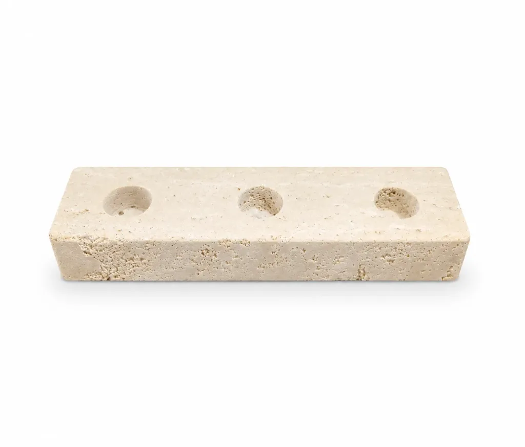 Travertine Candle Holder 109-31