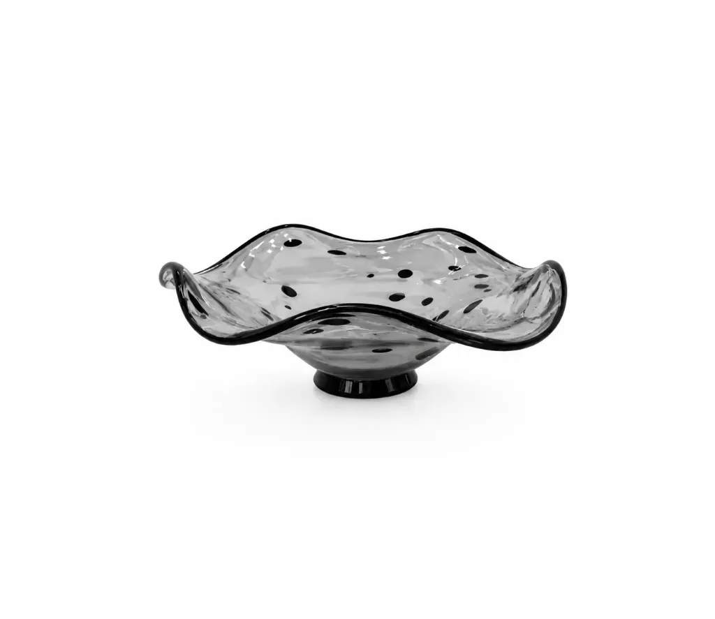 [BX88-40135-2] Decorative glass bowl (Black)