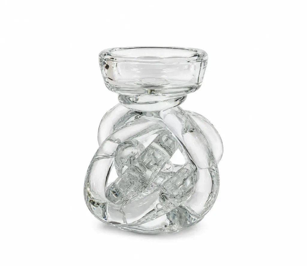 [BX80-2562-明] شمعدان زجاجي (White)