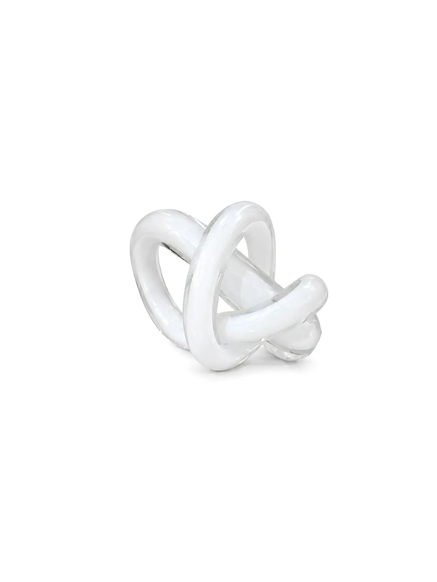 [BX88-28WH] ديكور زجاجي بتصميم حلقات متداخلة (White)