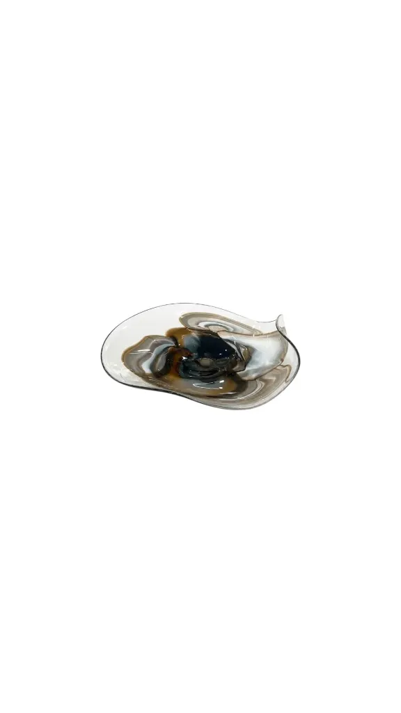 Hand-Blown Glass Decorative Dish