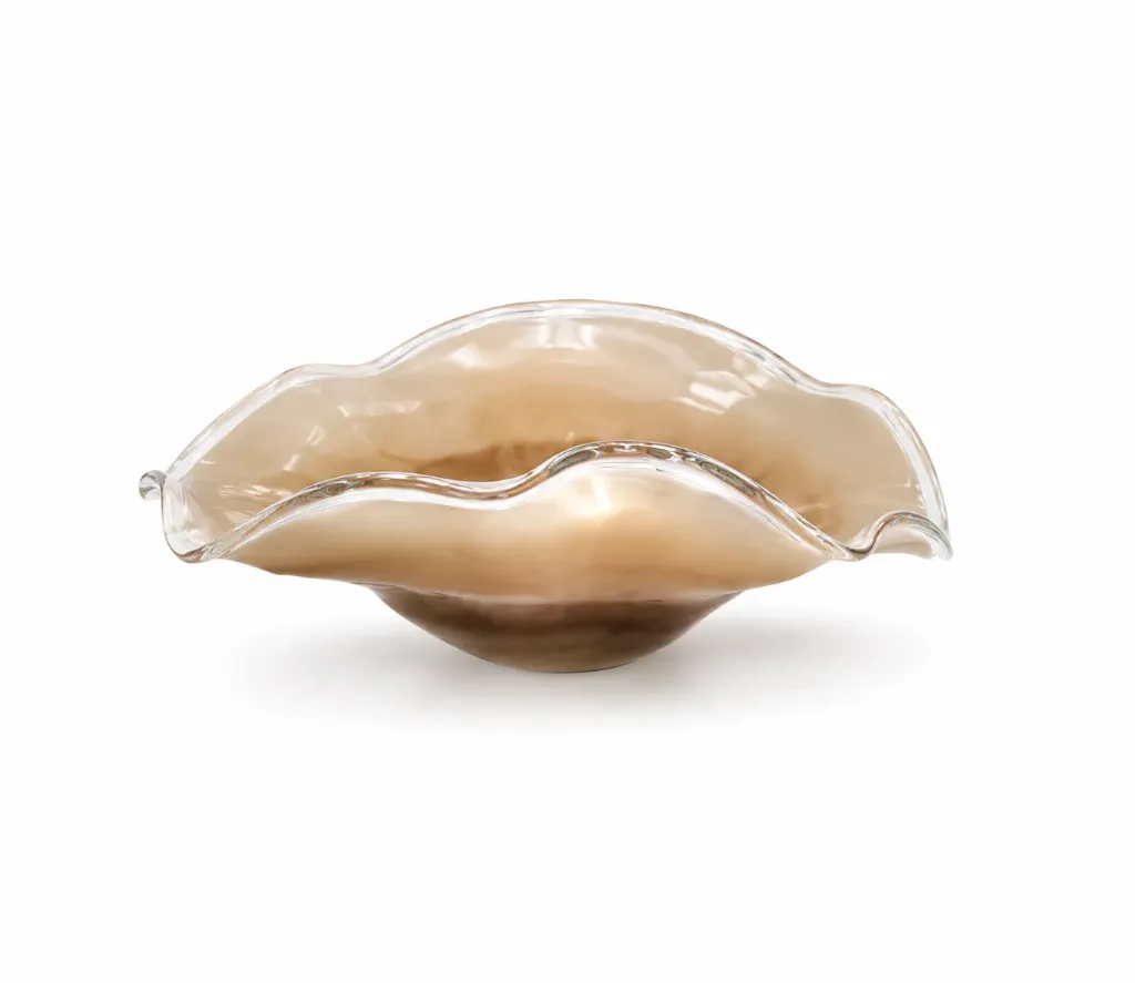 [FT1057Z 9454_78 وسط صحن] Brown glass vase