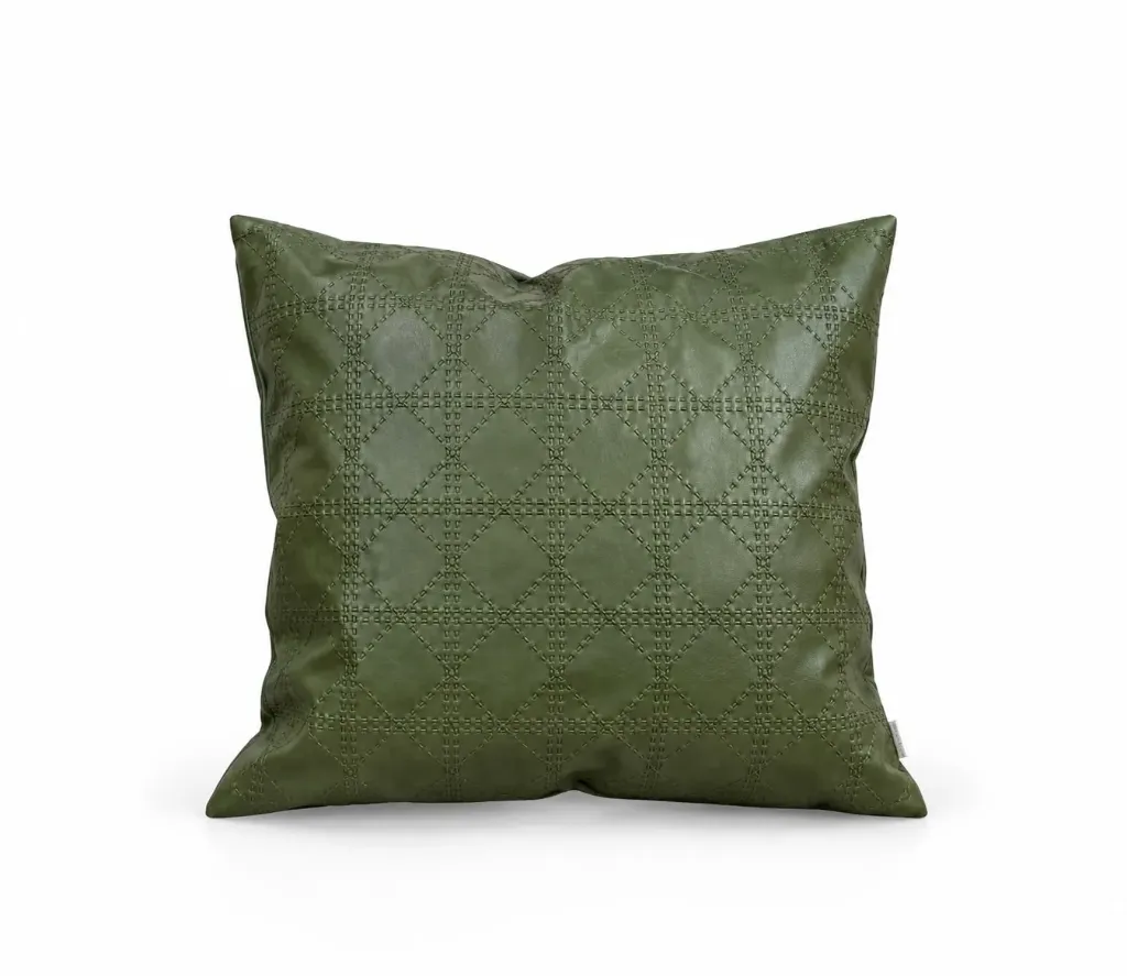 [WL6031-2-JL-50 كوشنز جلد اخضر] PU cushion (Green)