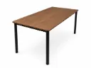 [Havas] wood dining table (100*200 CM, Wood & Metal)