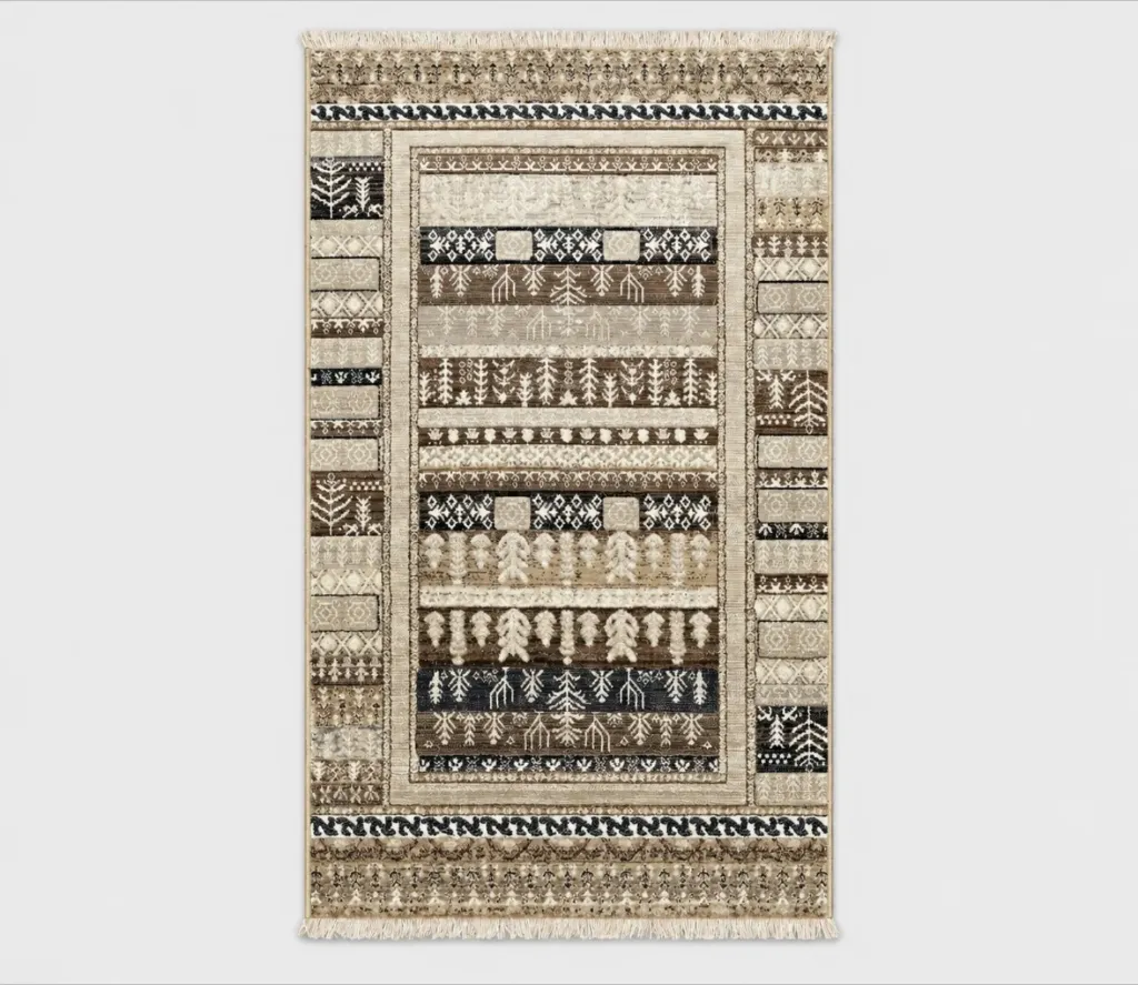 [L8111] سجادة سيلين بيج وبني (80*140 CM)