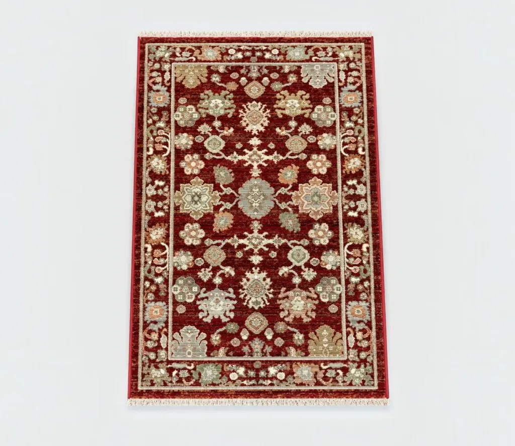 SELIN M9291 Carpet  Red & Ivory