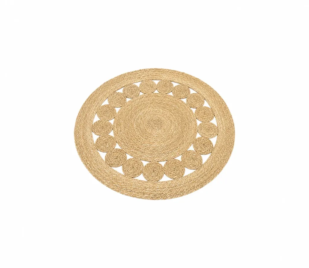 [XT_030B  120cm] سجاد قش دائري (XT-030B, Large)