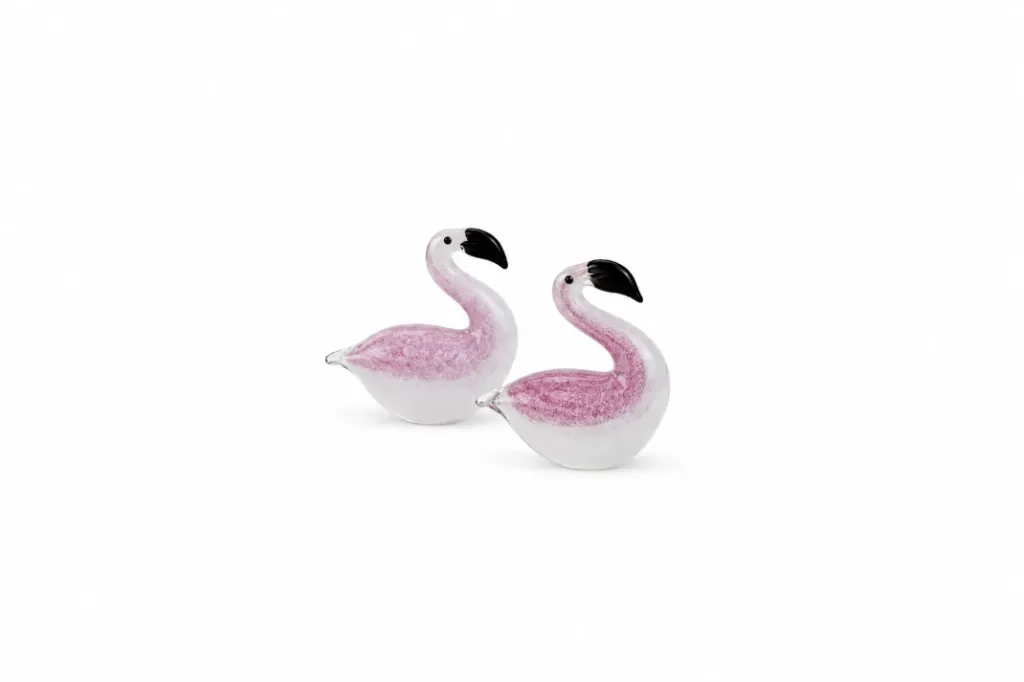 [S211413_S]   ديكور فلامينغو زجاجي (Small, White)
