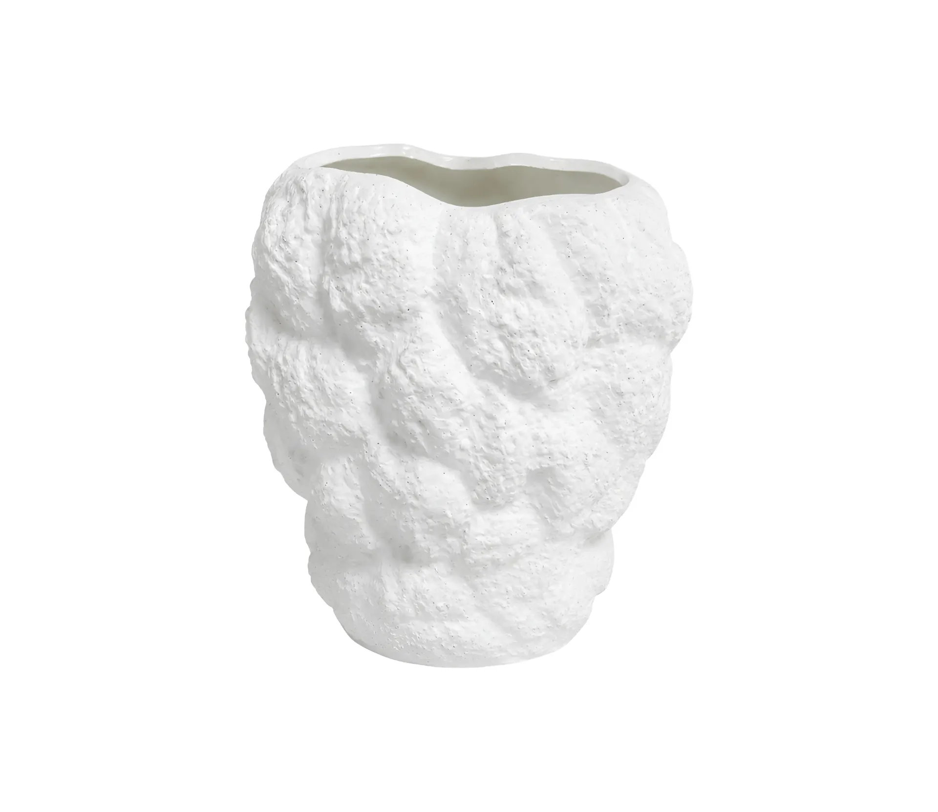 [JM24045-RC] فازة اناناس لون ابيض  (Small)