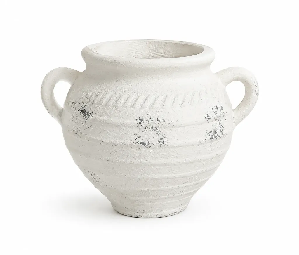 [H25058S] فازة فخار بمقابض  (Small)