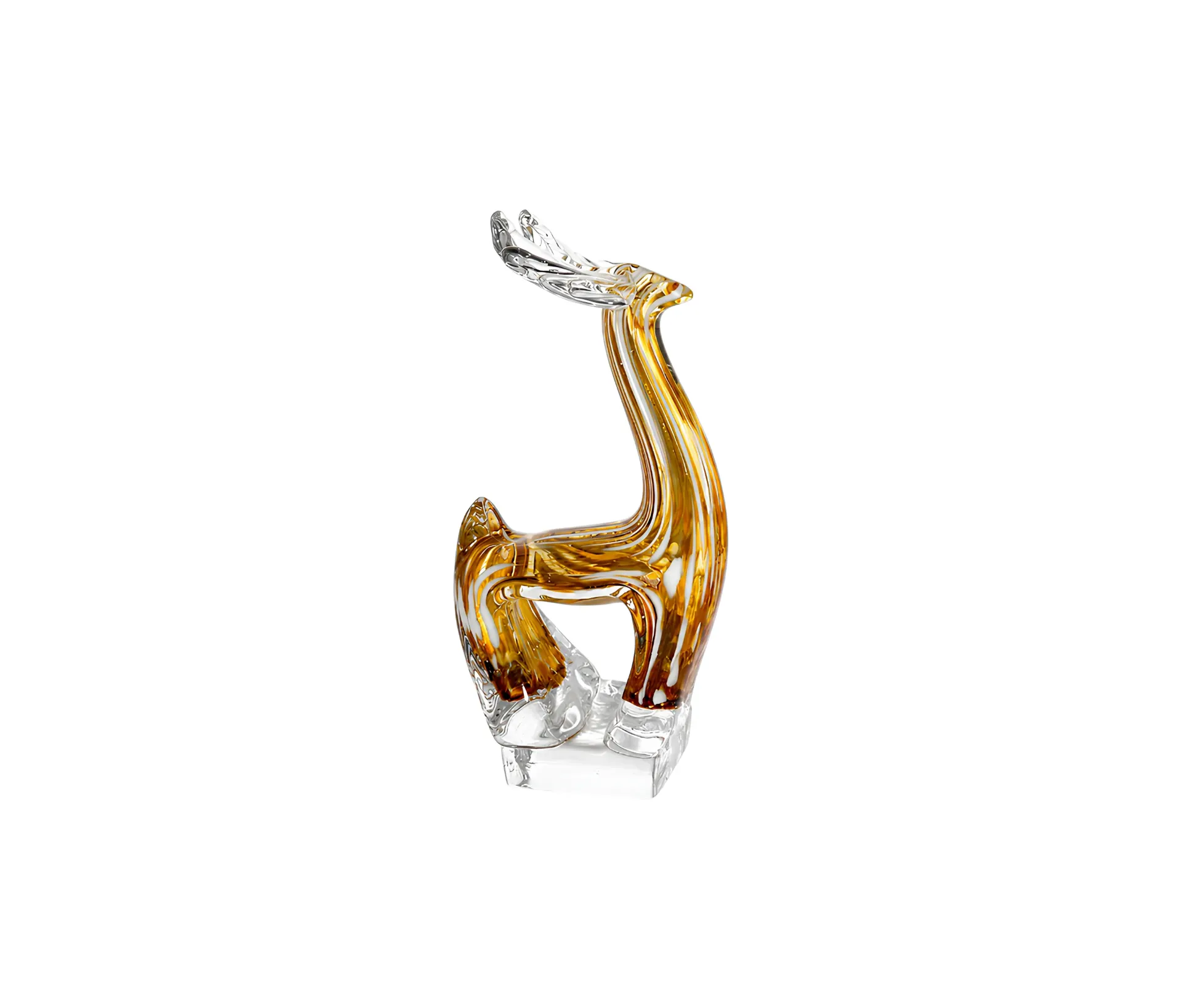 [FT118Z] تمثال غزال كريستال  (Gold, Small)