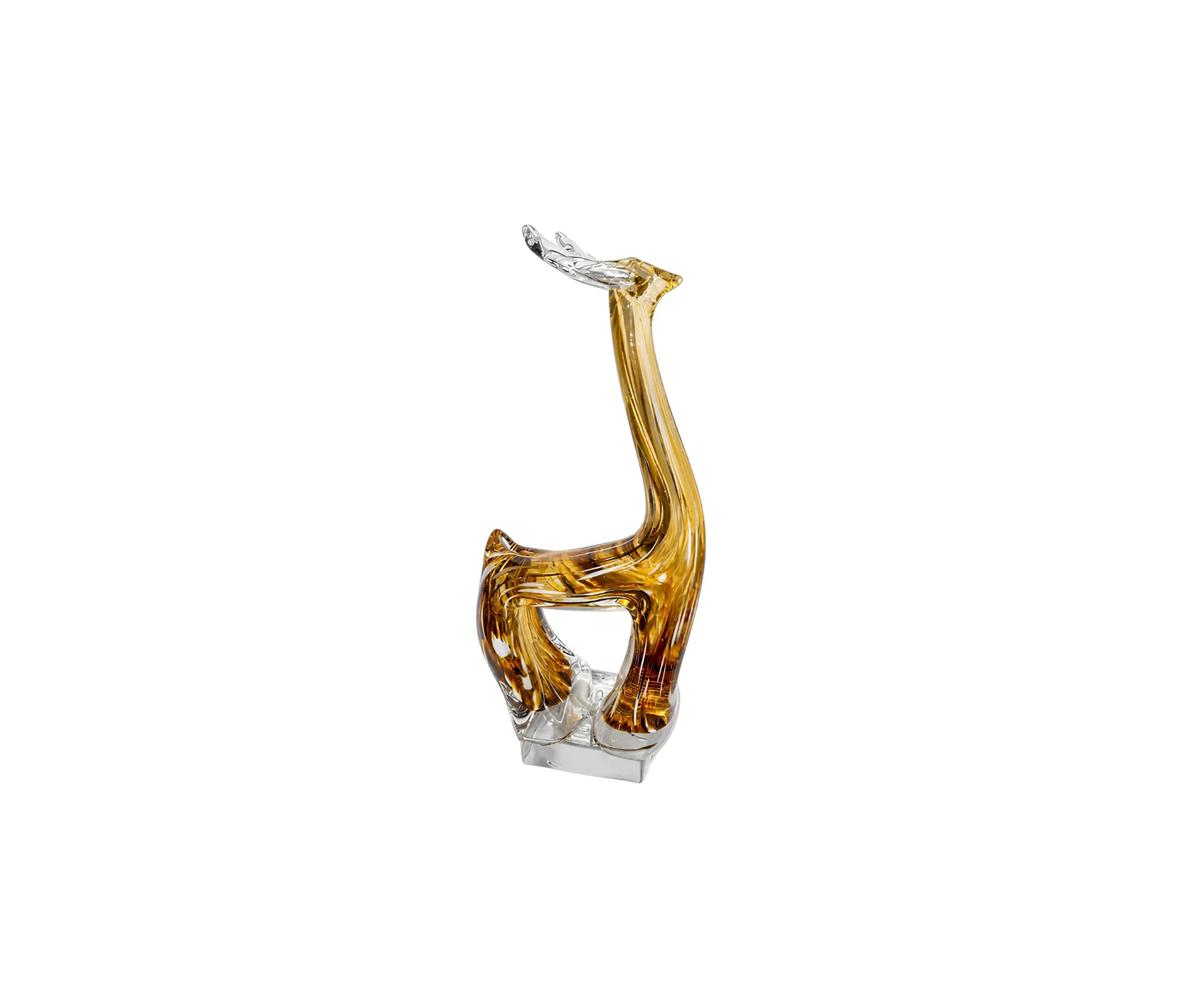 [FT116Z] تمثال غزال كريستال  (Gold, Large)
