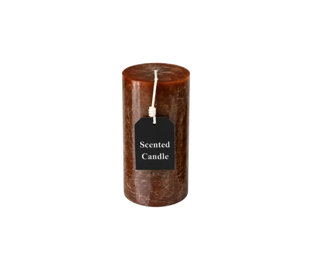 شمعة معطرة بنية