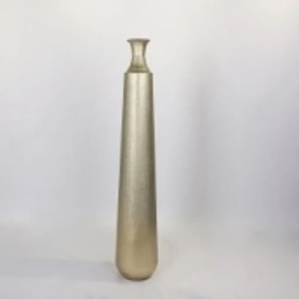 Decorative Gold Metal Tall Floor Vase