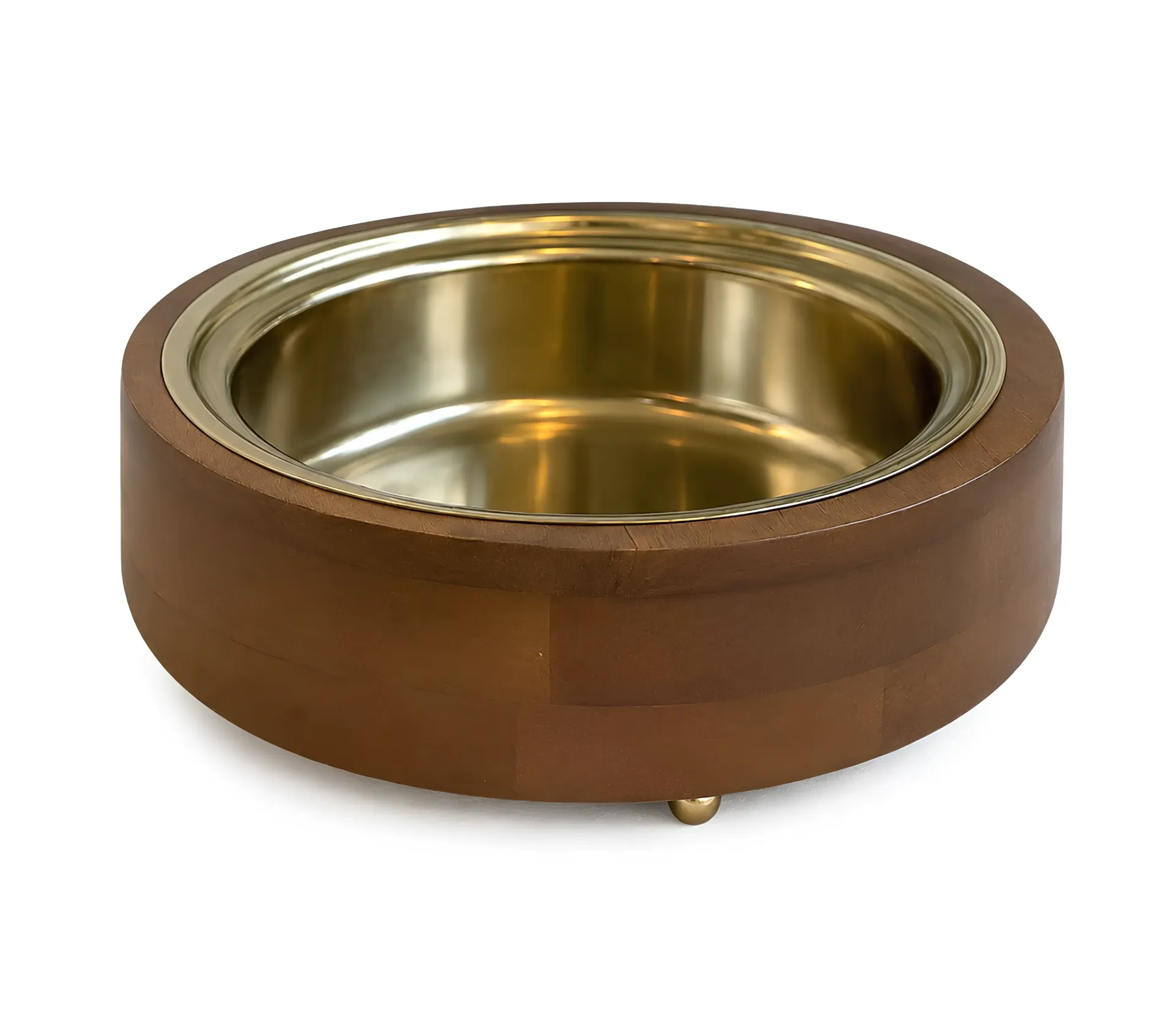 [BD-4223 صحن خشب مع معدن]  صحن خشب مع معدن (Large)