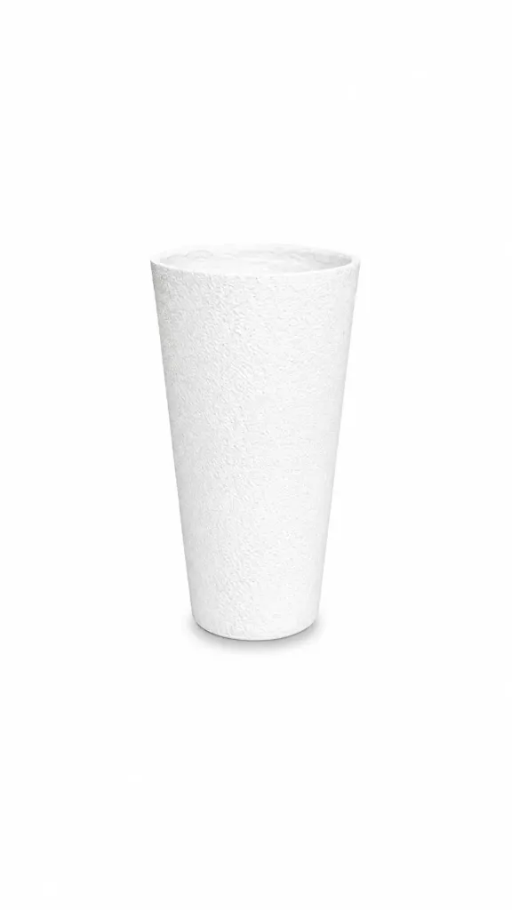 [1569ABC] قوار بني من الجبس خشن (White, Small)