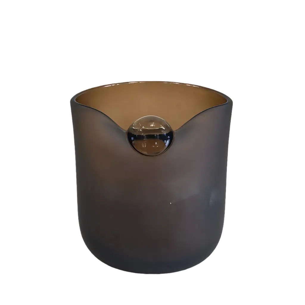 [BX6-24-32-2] فازة زجاجية على شكل قطرة ندى (Brown, Small)