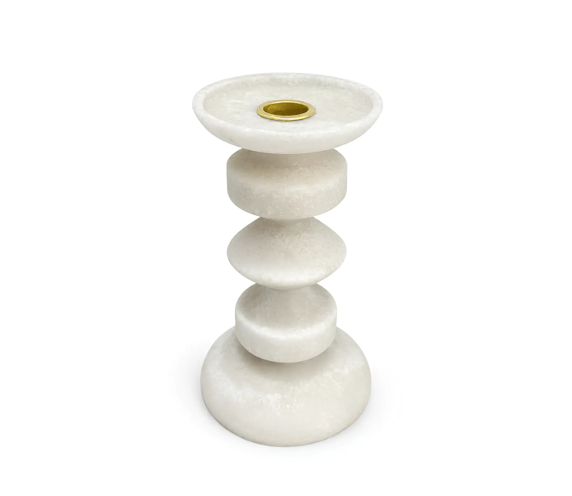 [2024063B] حامل شموع من الريزين (Small, Beige)
