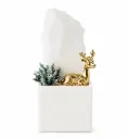 Decorative natural stone with a deer