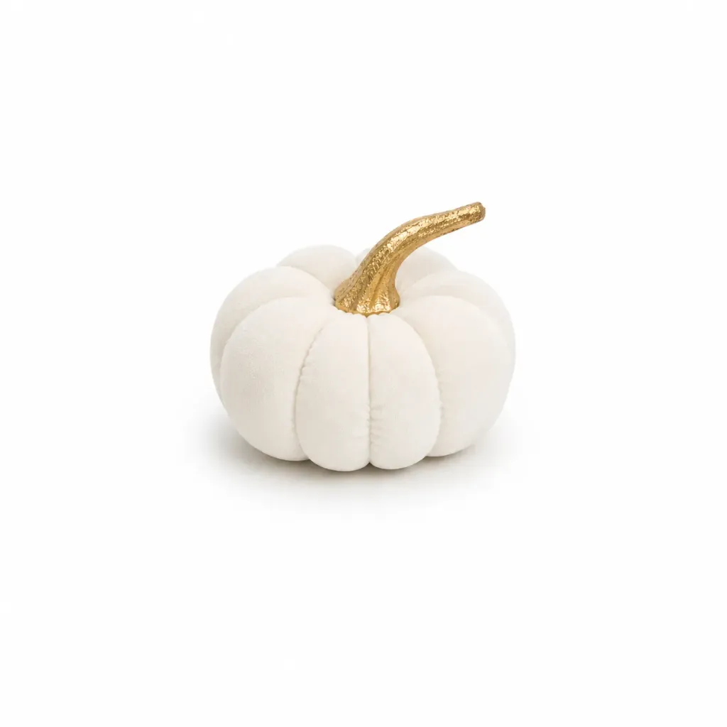 [A1_3] Beige Fabric Pumpkin (Small)