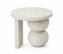 Side table with a ball-shaped base